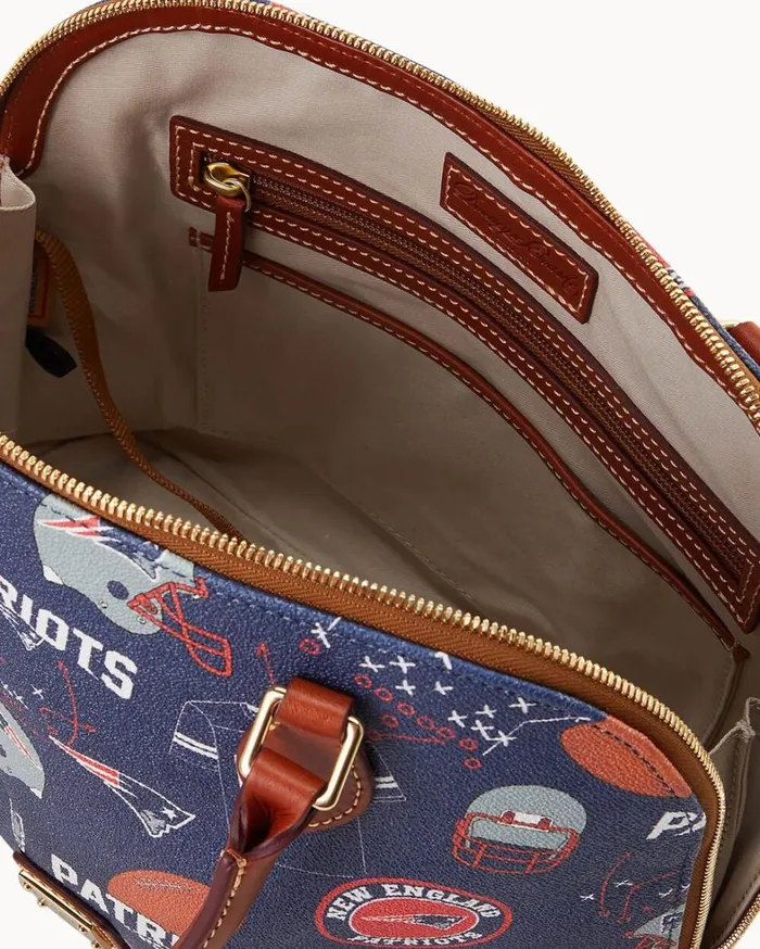 NFL Patriots Zip Zip Satchel Patriots Women Dooney and Bourke Satchels