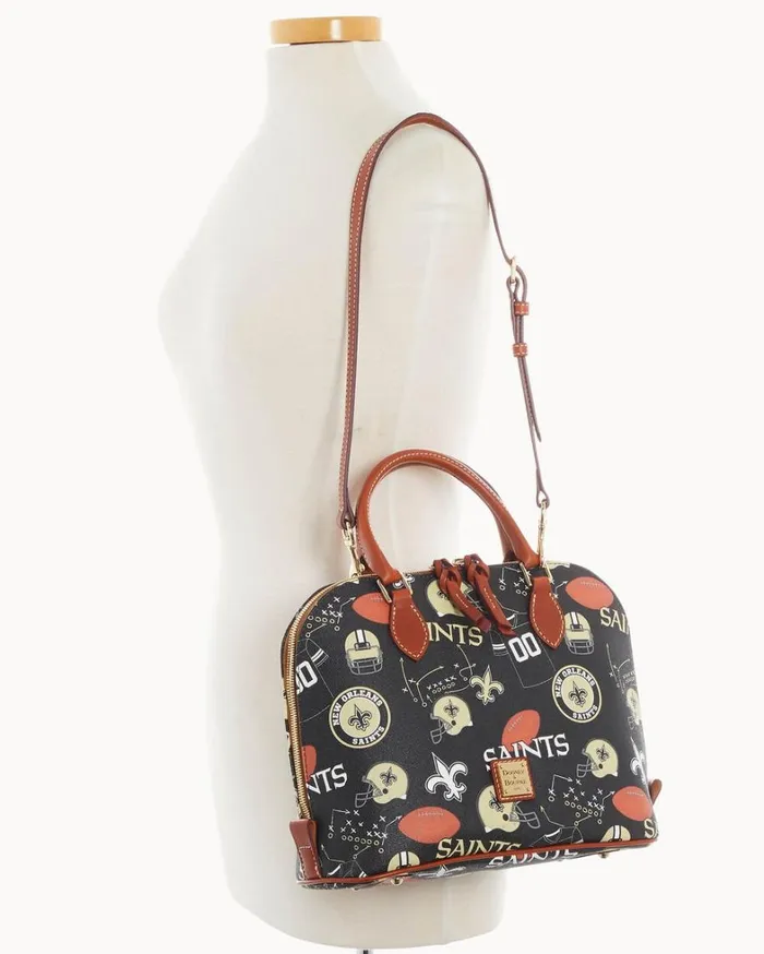 NFL Saints Zip Zip Satchel Saints Women Dooney and Bourke Satchels NFL Saints Zip Zip Satchel Saints Women Dooney and Bourke Satchels
