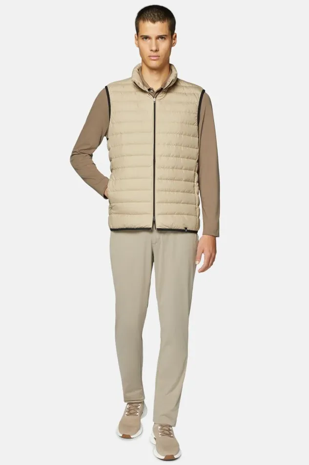 Outerwear Men Boggi Milano Goose Down Recycled Fabric Vest Beige