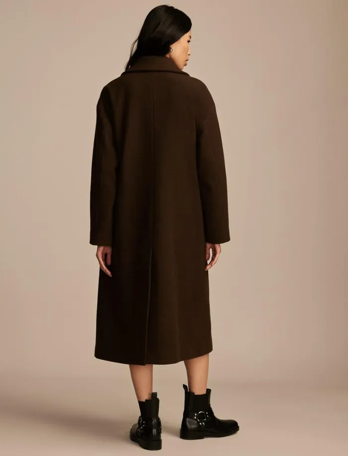 Oversized Maxi Coat Espresso Women Lucky Brand Jackets and Outerwear