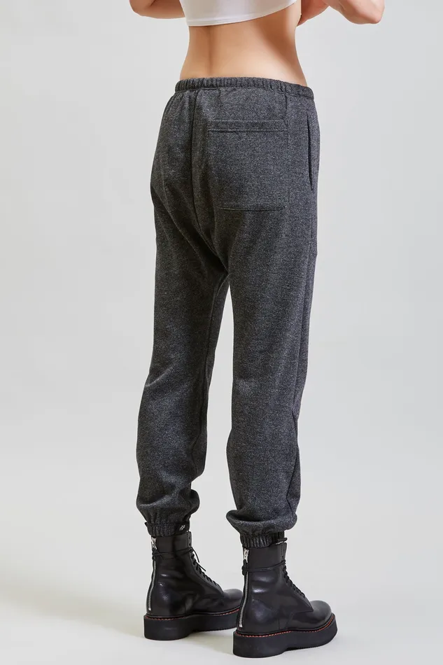Pants and Skirts Women R13 Dropped Sweatpant 8211 Grey Tweedy Twill