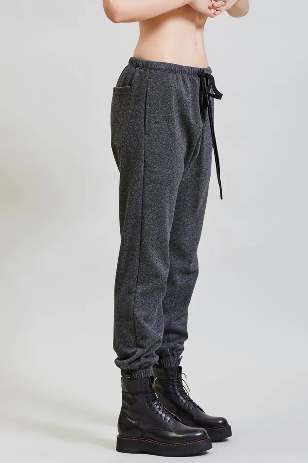 Pants and Skirts Women R13 Dropped Sweatpant 8211 Grey Tweedy Twill