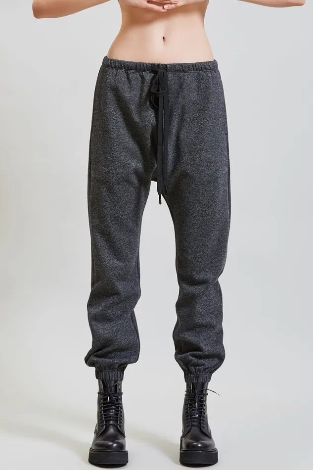 Pants and Skirts Women R13 Dropped Sweatpant 8211 Grey Tweedy Twill