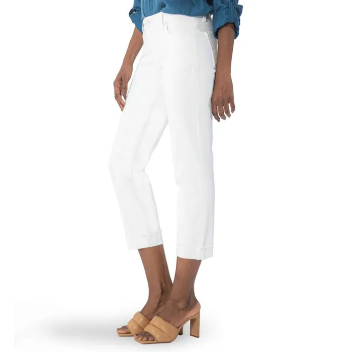 Pants Women Orvis Kut From The Kloth Amy Crop StraightLeg Jeans White