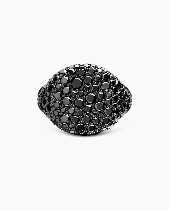 Pav Pinky Ring In 18K White Gold With Diamonds 13mm Women David Yurman Pinky Pav Pinky Ring In 18K White Gold With Diamonds 13mm Women David Yurman Pinky
