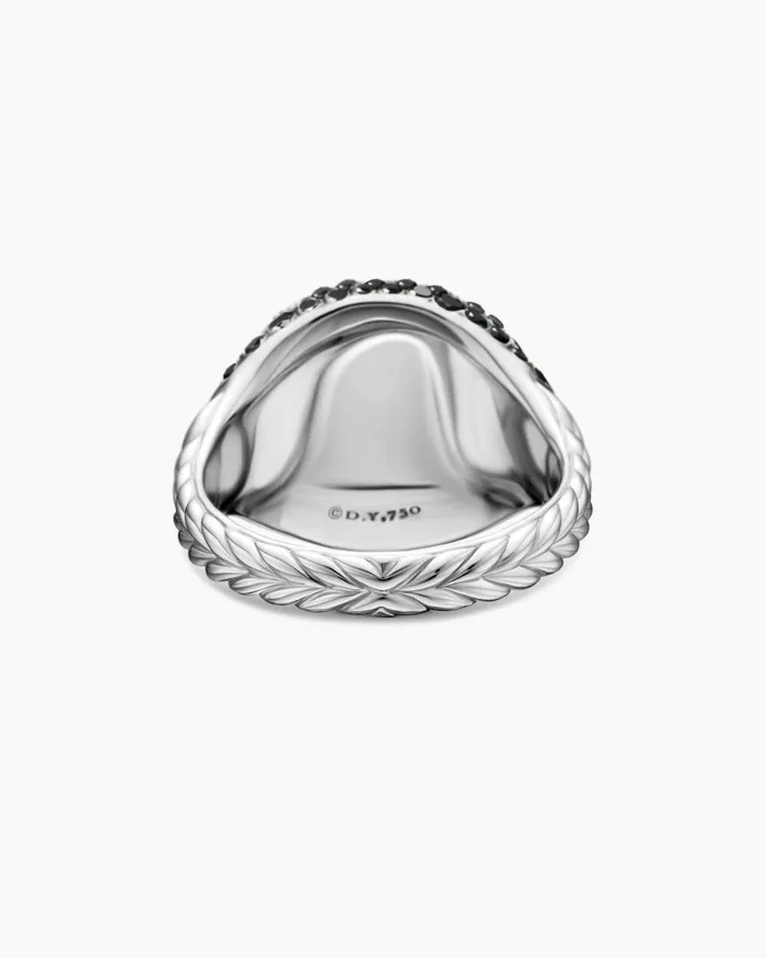 Pav Pinky Ring In 18K White Gold With Diamonds 13mm Women David Yurman Pinky Pav Pinky Ring In 18K White Gold With Diamonds 13mm Women David Yurman Pinky