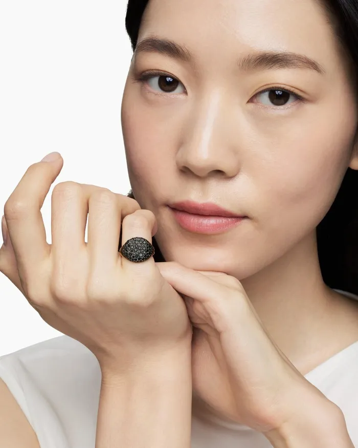 Pav Pinky Ring In 18K White Gold With Diamonds 13mm Women David Yurman Pinky Pav Pinky Ring In 18K White Gold With Diamonds 13mm Women David Yurman Pinky