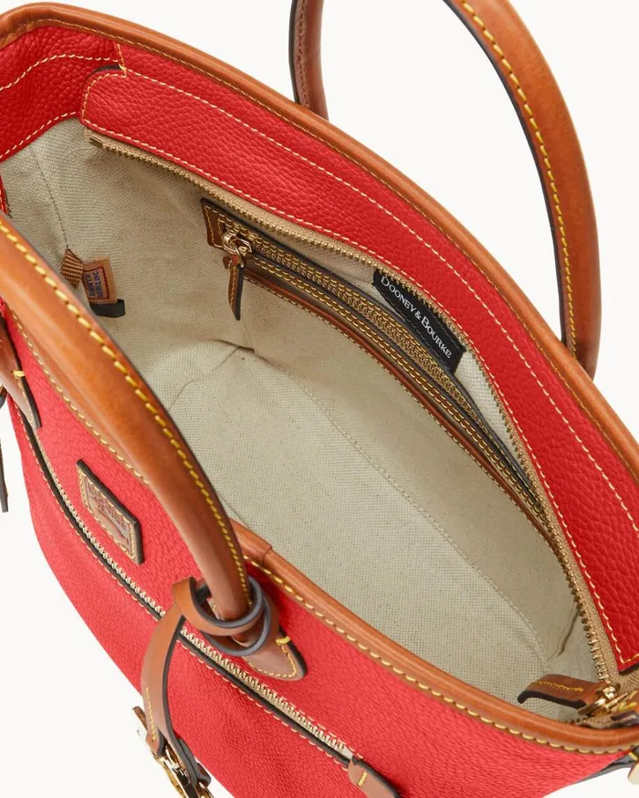 Pebble Grain Handle Tote Red Women Dooney and Bourke Totes Pebble Grain Handle Tote Red Women Dooney and Bourke Totes