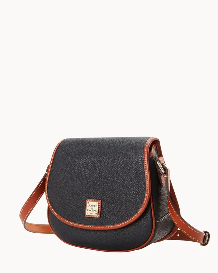 Pebble Grain Saddle Bag Black Women Dooney and Bourke Crossbodies Pebble Grain Saddle Bag Black Women Dooney and Bourke Crossbodies