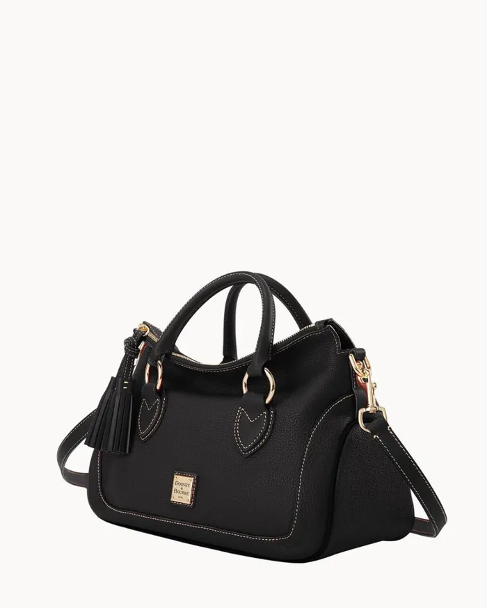 Pebble Grain Satchel Black Black Women Dooney and Bourke Satchels Pebble Grain Satchel Black Black Women Dooney and Bourke Satchels