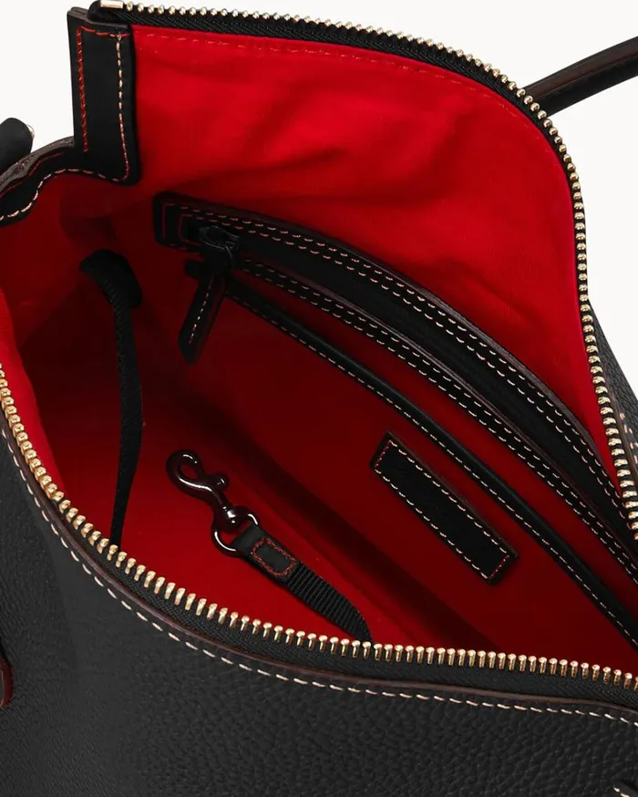 Pebble Grain Satchel Black Black Women Dooney and Bourke Satchels Pebble Grain Satchel Black Black Women Dooney and Bourke Satchels