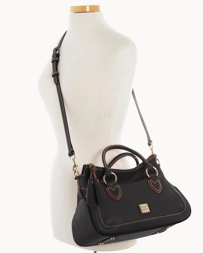 Pebble Grain Satchel Black Black Women Dooney and Bourke Satchels Pebble Grain Satchel Black Black Women Dooney and Bourke Satchels