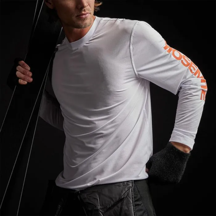 Performance Tops Men James Perse Long Sleeve Performance Crew White