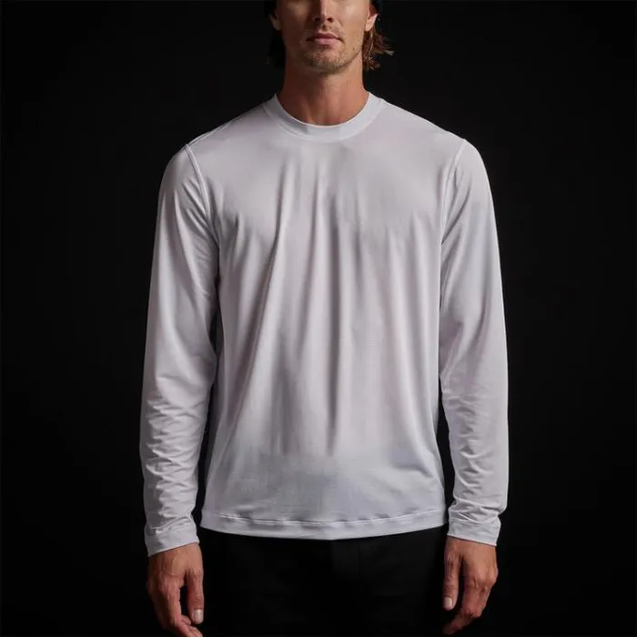 Performance Tops Men James Perse Long Sleeve Performance Crew White