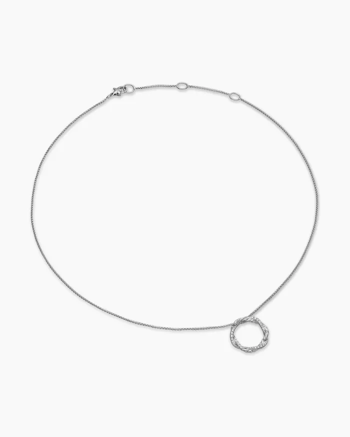 Petite Infinity Pendant Necklace In Sterling Silver With Diamonds 18mm Women David Yurman Pendant Petite Infinity Pendant Necklace In Sterling Silver With Diamonds 18mm Women David Yurman Pendant