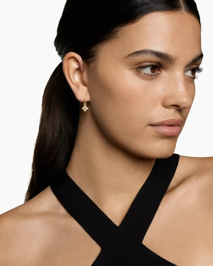 Petite Modern Renaissance Pyramid Drop Earrings In 18K Yellow Gold With Diamonds 188mm Women David Yurman Drop Petite Modern Renaissance Pyramid Drop Earrings In 18K Yellow Gold With Diamonds 188mm Women David Yurman Drop