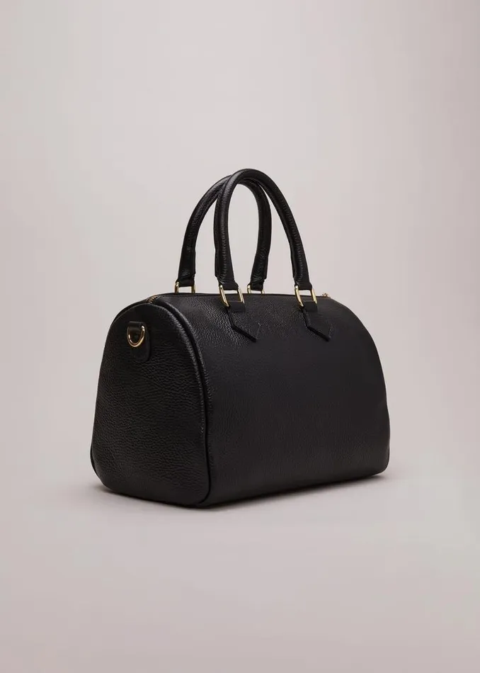Phase Eight Bags and Clutches Black Leather Bowling Bag Black 8211 Women