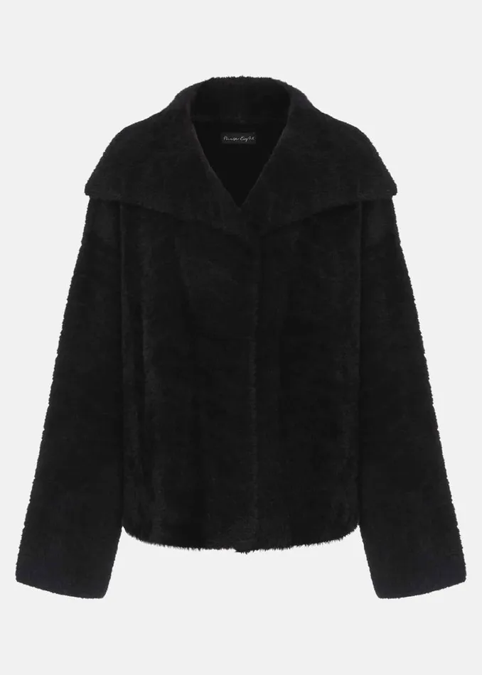Phase Eight Coats Lucy Black Faux Fur Jacket Black 8211 Women