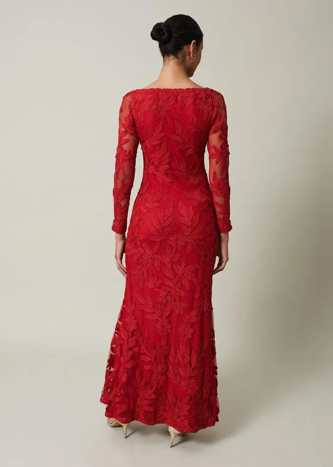 Phase Eight Dresses Alicia Tapework Maxi Dress Scarlet 8211 Women