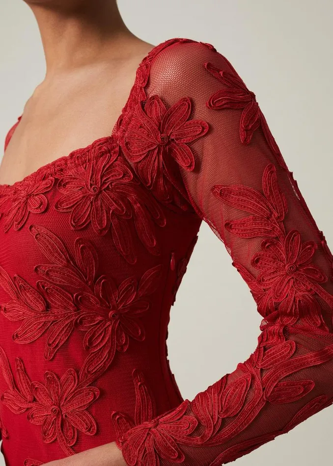 Phase Eight Dresses Alicia Tapework Maxi Dress Scarlet 8211 Women