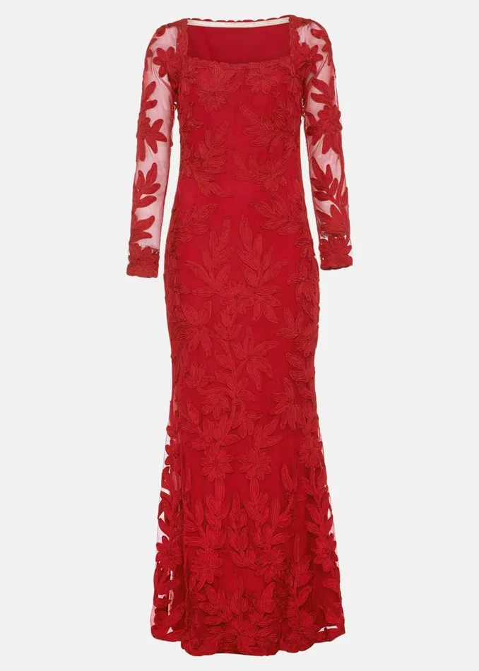 Phase Eight Dresses Alicia Tapework Maxi Dress Scarlet 8211 Women