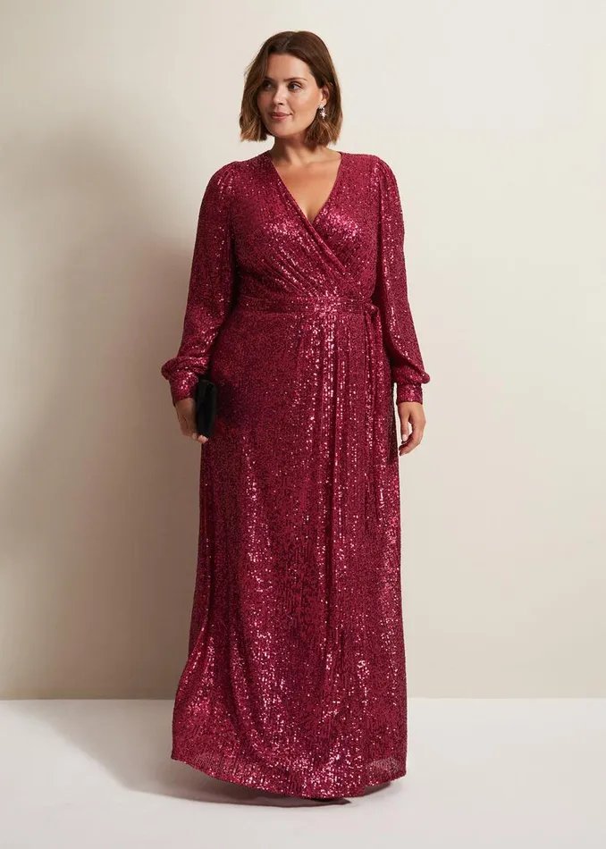 Phase Eight Dresses Amily Pink Sequin Maxi Dress Pink 8211 Women