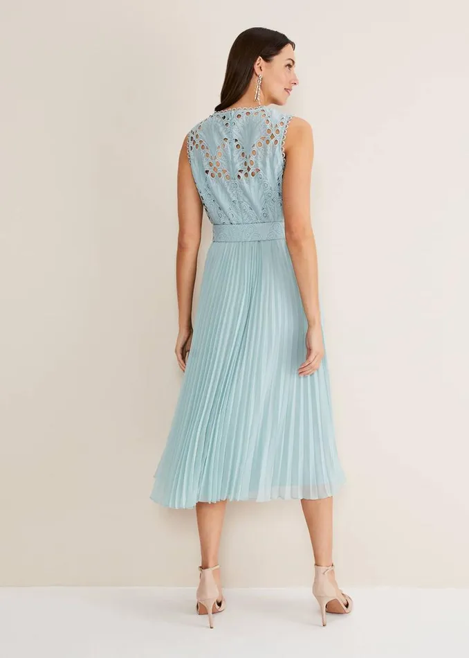 Phase Eight Dresses Amora Lace Bodice Midi Dress Peppermint 8211 Women