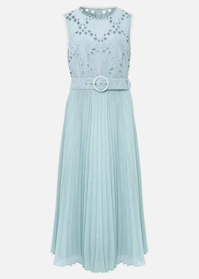 Phase Eight Dresses Amora Lace Bodice Midi Dress Peppermint 8211 Women