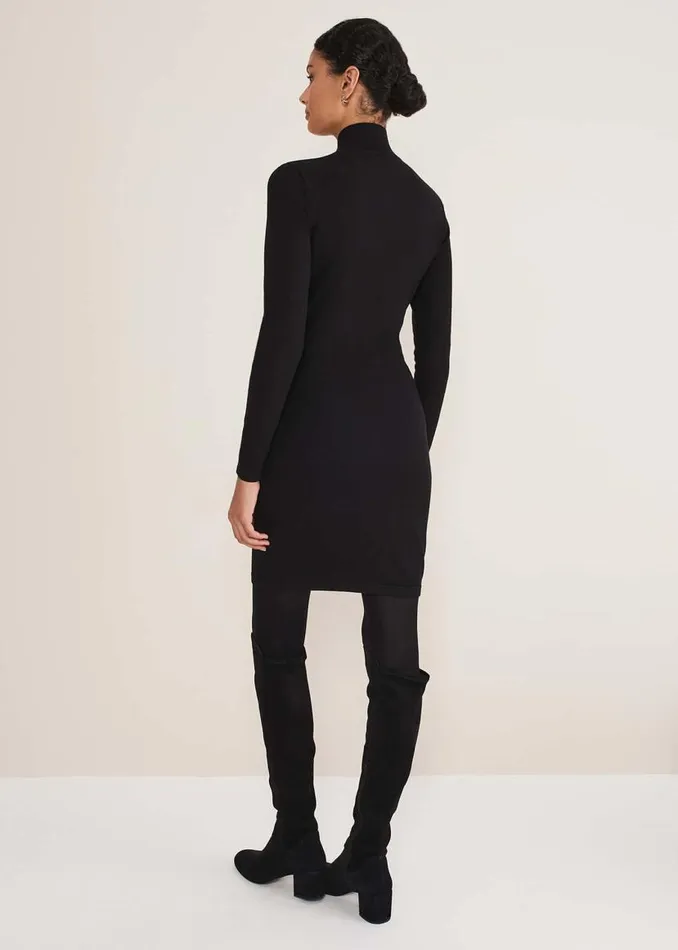 Phase Eight Dresses Arden Zip Detail Colourblock Knit Tunic Blackivory 8211 Women Phase Eight Dresses Arden Zip Detail Colourblock Knit Tunic Blackivory 8211 Women