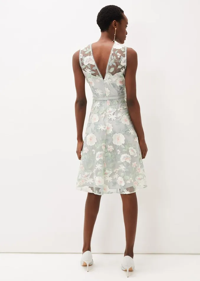 Phase Eight Dresses Aria Embroidered Fit And Flare Dress Eau De Nil 8211 Women Phase Eight Dresses Aria Embroidered Fit And Flare Dress Eau De Nil 8211 Women