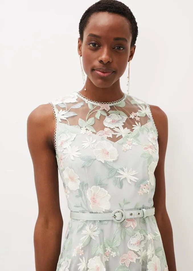Phase Eight Dresses Aria Embroidered Fit And Flare Dress Eau De Nil 8211 Women Phase Eight Dresses Aria Embroidered Fit And Flare Dress Eau De Nil 8211 Women