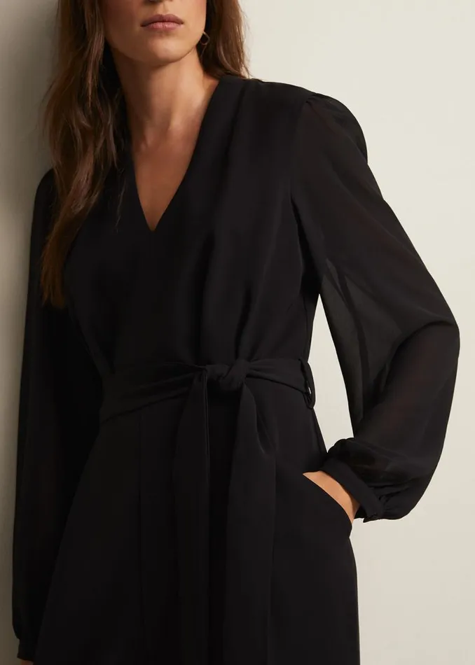 Phase Eight Dresses Audrey Black Wide Leg Jumpsuit Black 8211 Women
