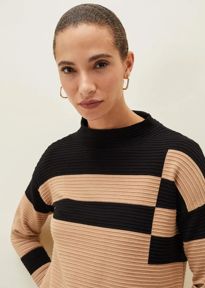 Phase Eight Dresses Azera Colourblock Textured Knit Dress Camelblack 8211 Women Phase Eight Dresses Azera Colourblock Textured Knit Dress Camelblack 8211 Women