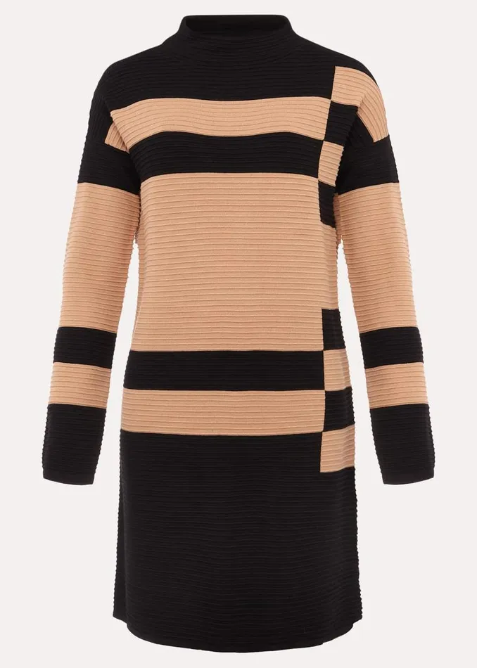 Phase Eight Dresses Azera Colourblock Textured Knit Dress Camelblack 8211 Women Phase Eight Dresses Azera Colourblock Textured Knit Dress Camelblack 8211 Women