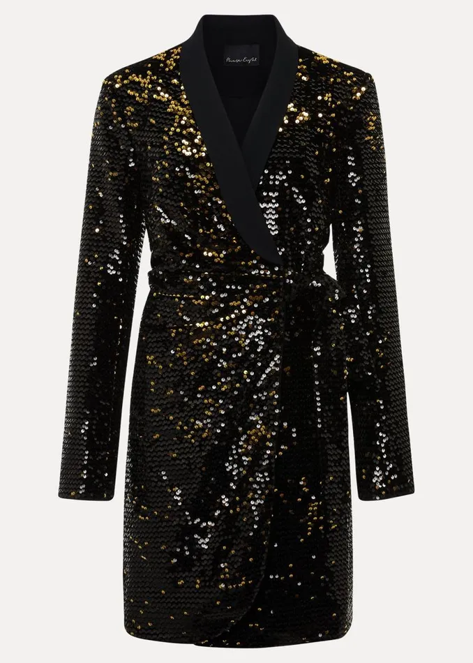 Phase Eight Dresses Brea Wrap Tuxe Sequin Dress Goldmulti 8211 Women
