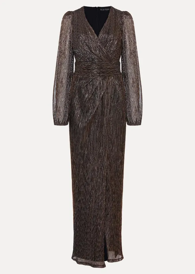 Phase Eight Dresses Brielle Shimmer Maxi Dress Bronze 8211 Women