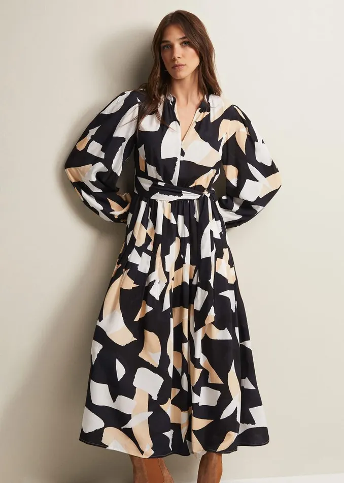 Phase Eight Dresses Callie Abstract Midi Dress Multicoloured 8211 Women