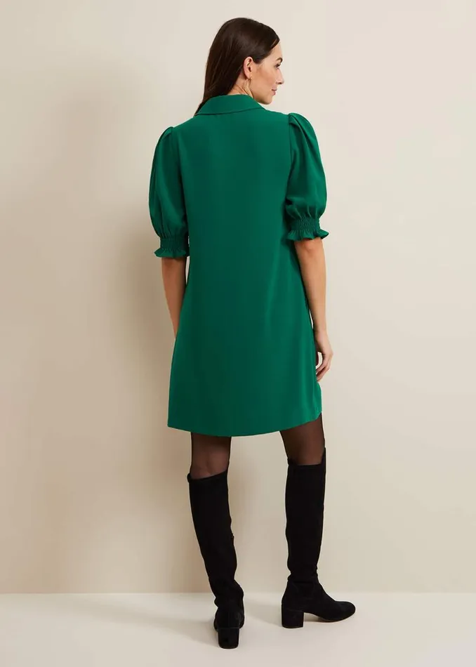 Phase Eight Dresses Candice Zip Swing Dress Green 8211 Women