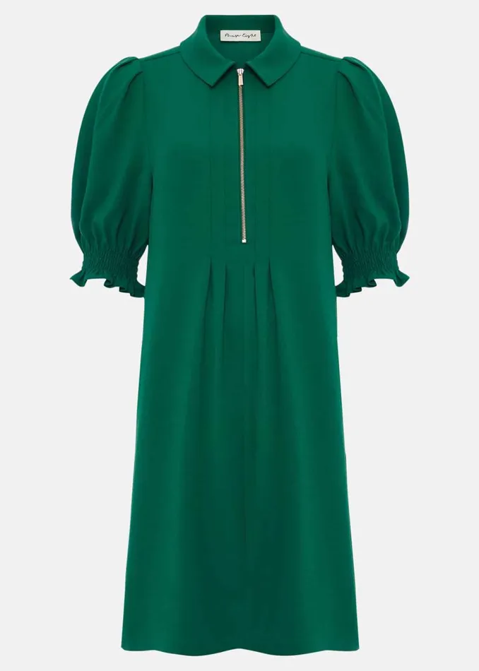 Phase Eight Dresses Candice Zip Swing Dress Green 8211 Women