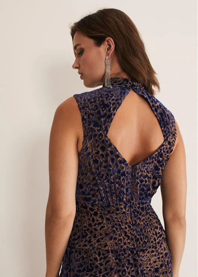 Phase Eight Dresses Catalina Leopard Velvet Maxi Dress Multicoloured 8211 Women Phase Eight Dresses Catalina Leopard Velvet Maxi Dress Multicoloured 8211 Women