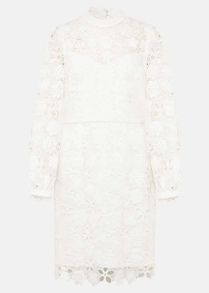 Phase Eight Dresses Doris Guipure Lace Highneck Dress Ivory 8211 Women