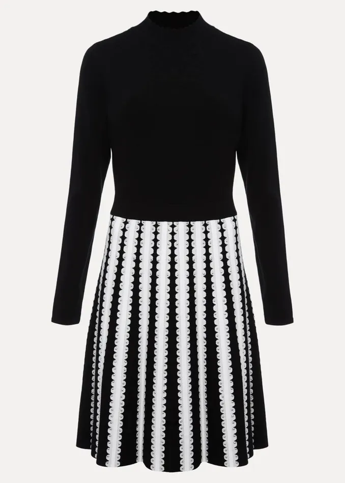 Phase Eight Dresses Frankie Scallop Hem Dress Blackivory 8211 Women