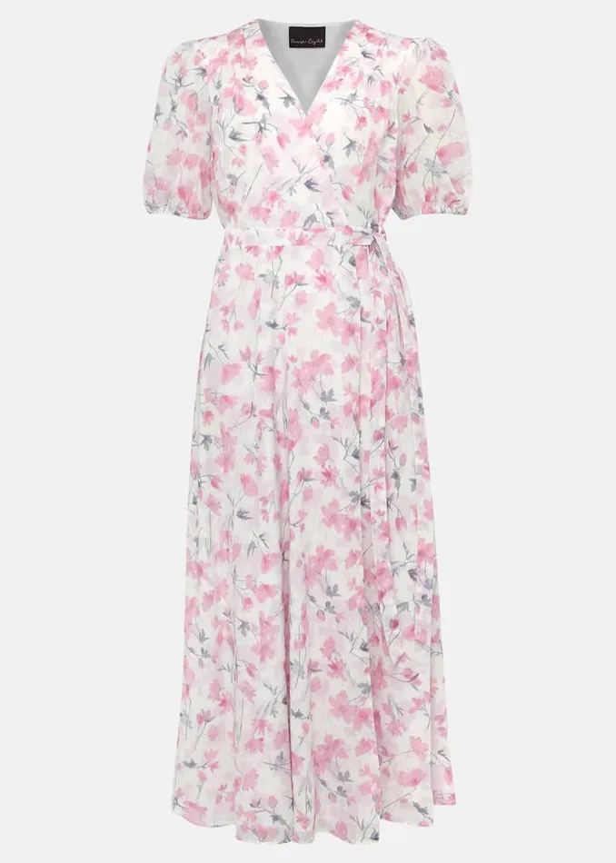 Phase Eight Dresses Gabriella Floral Wrap Dress Pink Multi 8211 Women