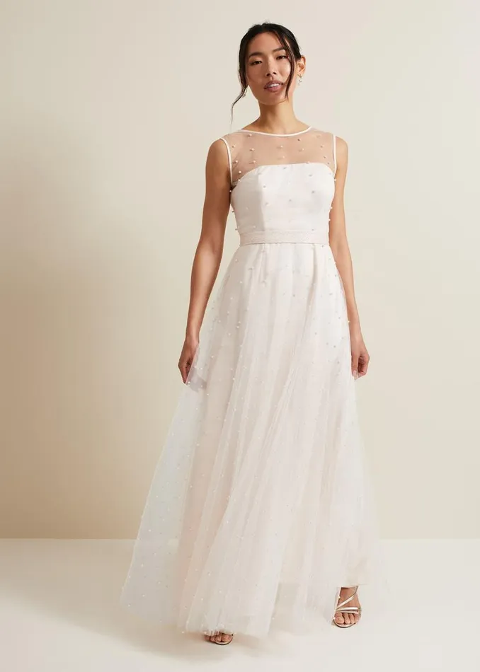 Phase Eight Dresses Genova Beaded Wedding Dress Old Rose 8211 Women