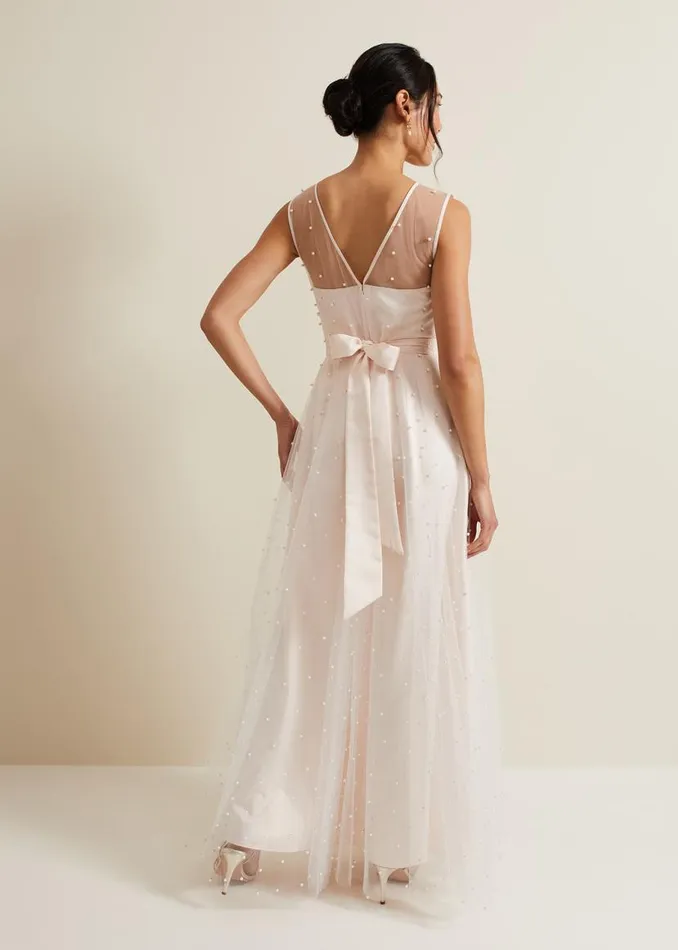 Phase Eight Dresses Genova Beaded Wedding Dress Old Rose 8211 Women