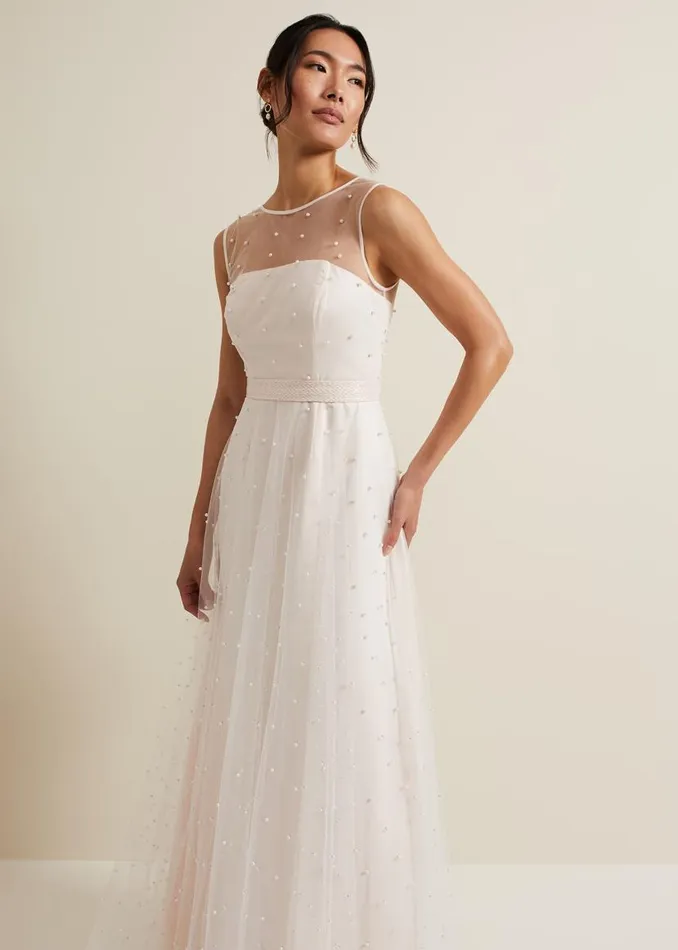 Phase Eight Dresses Genova Beaded Wedding Dress Old Rose 8211 Women