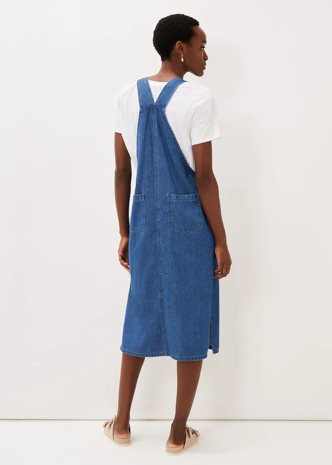 Phase Eight Dresses Irena Denim Pinafore Dress Denim 8211 Women
