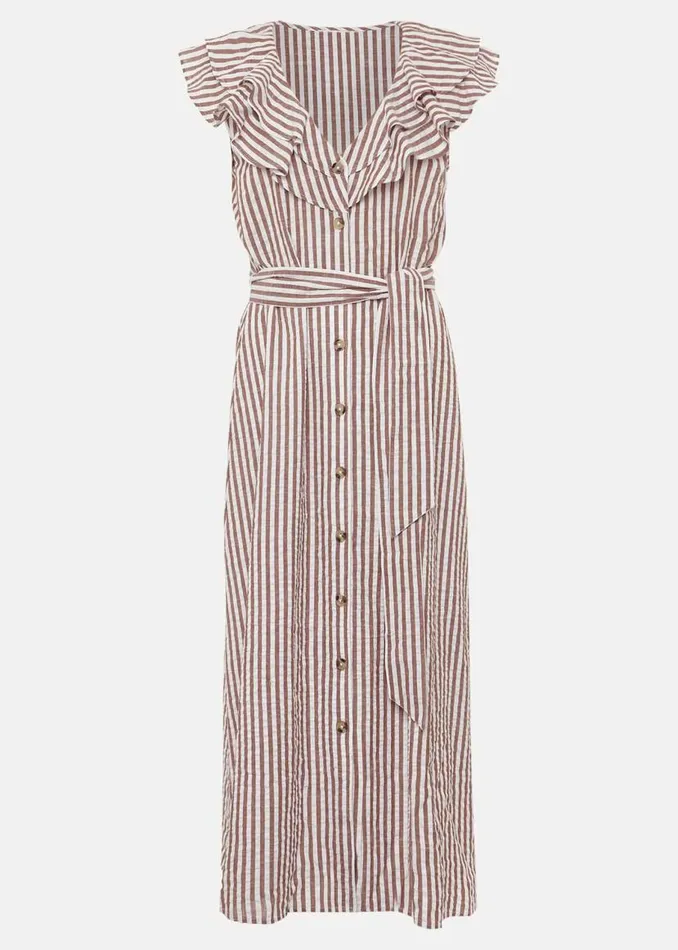 Phase Eight Dresses Jamilla Striped Midi Dress Ivorynatural 8211 Women