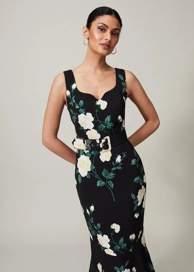 Phase Eight Dresses Jazmina Belted Tiered Dress Multicoloured 8211 Women