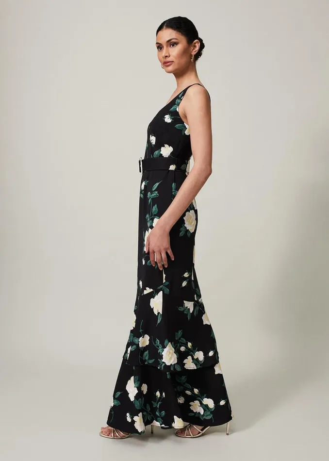 Phase Eight Dresses Jazmina Belted Tiered Dress Multicoloured 8211 Women